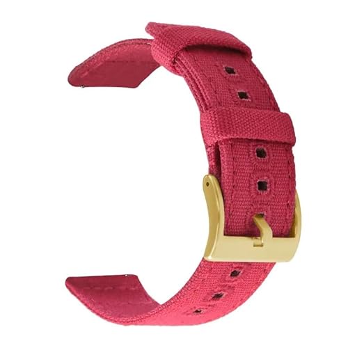 BOLEXA nato strap 18mm 20mm 22mm Uhrenarmband Sportgewebe Stoffarmband Ersetzen Metallschnalle Nylon Handgelenk Armband Gürtel mit Stiften Nylon Uhrenarmbänder (Color : Red gold, Size : 18mm) von BOLEXA