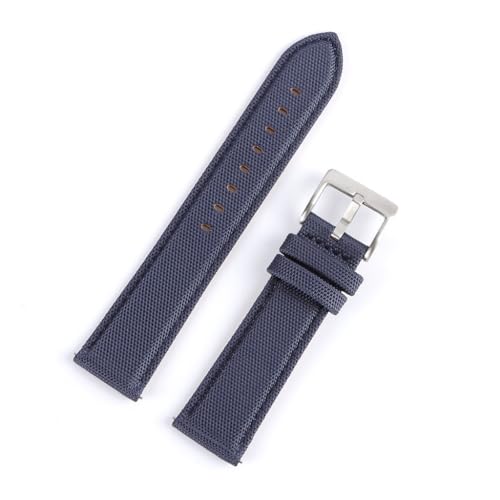BOLEXA nato strap 20 22 mm echtes Leder-Nylon-Armband, Ersatz, atmungsaktives Armband, Schnellverschluss-Uhrengürtel Nylon Uhrenarmbänder (Color : Blue-steel, Size : 20mm) von BOLEXA
