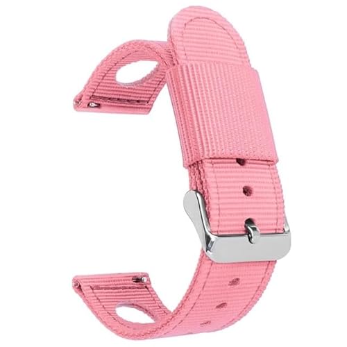 BOLEXA nato strap 20 mm 22 mm Nylon-Armbänder, Schnellverschluss-Armband, Ersatz-Uhrenarmbänder for Männer und Frauen Nylon Uhrenarmbänder (Color : Pink, Size : 22mm) von BOLEXA