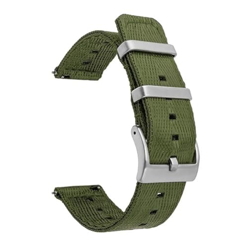 BOLEXA nato strap 20mm 22mm 24mm Quick Release Strap Edelstahl Schnalle Männer Frauen Ersatz Armband Woven Nylon Handgelenk Band gürtel Zubehör Nylon Uhrenarmbänder (Color : Army green, Size : 22mm von BOLEXA