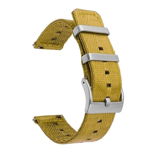 BOLEXA nato strap 20mm 22mm 24mm Quick Release Strap Edelstahl Schnalle Männer Frauen Ersatz Armband Woven Nylon Handgelenk Band gürtel Zubehör Nylon Uhrenarmbänder (Color : Gold, Size : 20mm) von BOLEXA