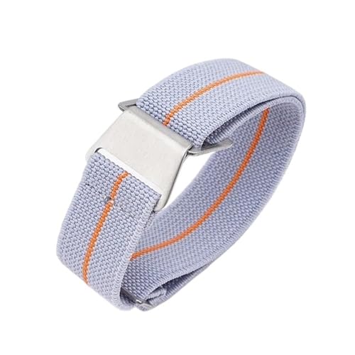 BOLEXA nato strap Elastisches Nylonarmband, Ersatz-Uhrenarmbänder, 18 mm, 20 mm, 22 mm, 24 mm, Universal-Armband Nylon Uhrenarmbänder (Color : Gray orange, Size : 18mm) von BOLEXA
