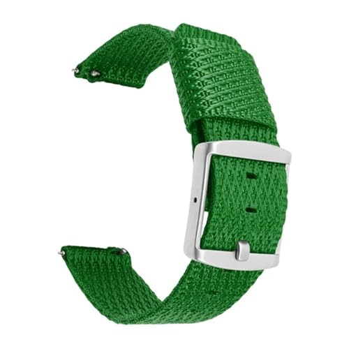 BOLEXA nato strap Nylongewebe-Armband, Ersatzarmband, 20 mm, Schnellverschluss, universelles Handgelenkband, atmungsaktives Gürtelzubehör Nylon Uhrenarmbänder (Color : Dark green, Size : 20mm) von BOLEXA