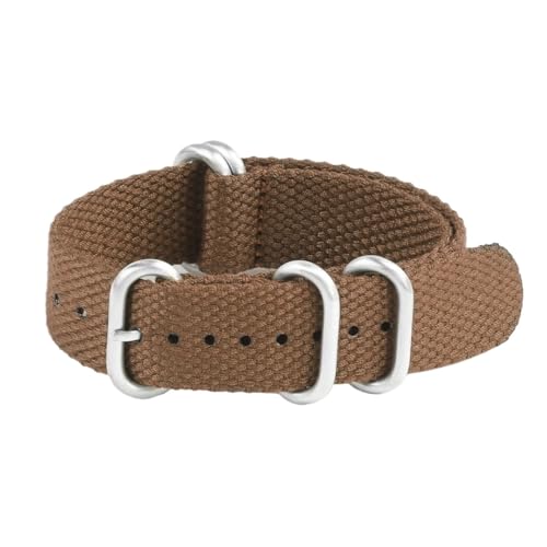 BOLEXA nato strap Universal Leinen Gewebt Uhrenarmbänder Strapazierfähigem Nylon Handgelenk Gürtel Sport Armband 20mm 22mm Männer Frauen Studenten Armband Nylon Uhrenarmbänder (Color : Braun, Size : von BOLEXA