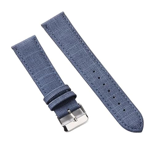 BOLEXA nato strap Vintage Denim Nylon Armband Retro Canvas Armband 10 12 14 16 18 20 22mm Universal Ersatzarmband Nylon Uhrenarmbänder (Color : Dark blue, Size : 14mm) von BOLEXA