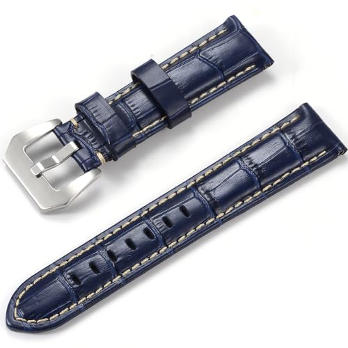 BOLEXA uhr Lederarmband Quick Release 22mm 24mm Armband Gürtel Ersatz Band Uhrenarmband Top Grain Echtes Leder Uhrenarmband (Color : A8, Size : 22mm) von BOLEXA
