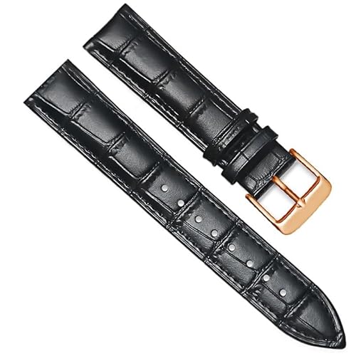 BOLEXA uhr Lederarmband Universal Ersatz Leder Armband Leder Armband for Männer Frauen 12mm 14mm 16mm 18mm 20mm 22mm 24mm Uhr Band (Color : BlackC, Size : 12mm) von BOLEXA