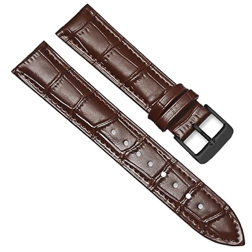 BOLEXA uhr Lederarmband Universal Ersatz Leder Armband Leder Armband for Männer Frauen 12mm 14mm 16mm 18mm 20mm 22mm 24mm Uhr Band (Color : BrownB, Size : 22mm) von BOLEXA