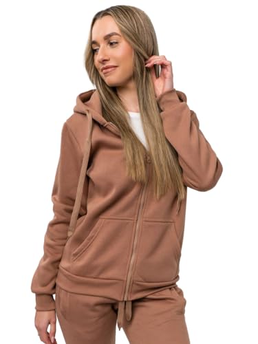 BOLF Damen Kapuzenpullover Reißverschluss Hoodie Sweatshirt mit Kapuze Pullover Pulli Langarmshirt Freizeit Sport Fitness Outdoor Casual Style J.Style W03B Beige M [A1A] von BOLF