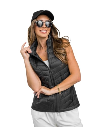 BOLF Damen Weste Bodywarmer Steppweste Daunenweste Funktionsweste Vest Ärmellose Sportweste Kapuzenweste Wärme Freizeit Outdoor Slim Fit Modellauswahl 16M9063 Schwarz S [U1U] von BOLF