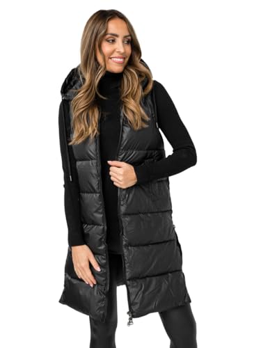 BOLF Damen Weste Bodywarmer Steppweste Daunenweste Funktionsweste Vest Ärmellose Sportweste Kapuzenweste Wärme Freizeit Outdoor Slim Fit Modellauswahl R8212 Schwarz XXL [U1U] von BOLF