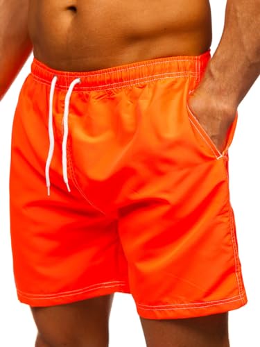 BOLF Herren Badehose Badeshorts Schwimmshorts Boardshorts Sporthose Beachwear Kurze Hose Schnelltrocknend Farbweschel Wassersport Strandshorts Sommer HN101 Orange(Dunkel) XXL [7G7] von BOLF