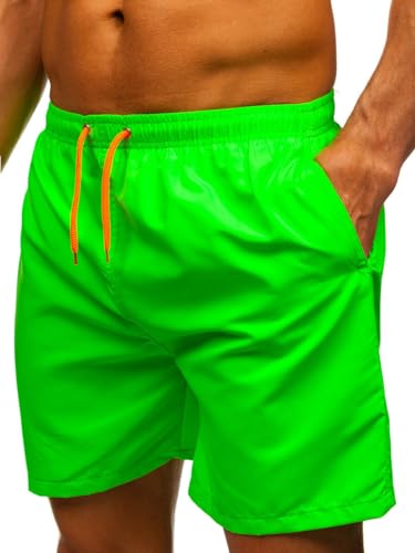 BOLF Herren Badehose Badeshorts Schwimmshorts Boardshorts Sporthose Beachwear Kurze Hose Schnelltrocknend Farbweschel Wassersport Strandshorts Sommer HN123 Grün 3XL [7G7] von BOLF