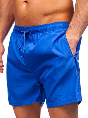 BOLF Herren Badehose Badeshorts Schwimmshorts Boardshorts Sporthose Beachwear Kurze Hose Schnelltrocknend Farbweschel Wassersport Strandshorts Sommer YW02002 Blau L [7G7] von BOLF