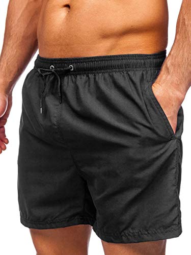 BOLF Herren Badehose Badeshorts Schwimmshorts Boardshorts Sporthose Beachwear Kurze Hose Schnelltrocknend Farbweschel Wassersport Strandshorts Sommer YW07001 Schwarz L [7G7] von BOLF