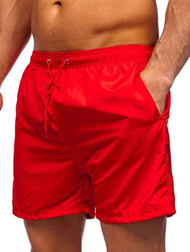 BOLF Herren Badehose Badeshorts Schwimmshorts Boardshorts Sporthose Beachwear Kurze Hose Schnelltrocknend Farbweschel Wassersport Strandshorts Sommer YW07002 Rot XXL [7G7] von BOLF