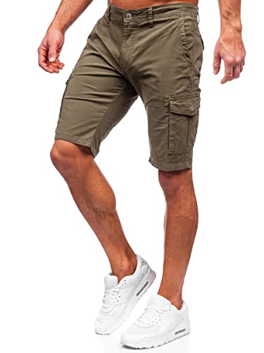 BOLF Herren Cargo Shorts Kurze Hose Cargohose Sommer Bermudas Outdoor Jogginghose Sporthose Kurzschlauch Stretch Freizeithose Camo Military Army J705 Khaki XXL [7G7] von BOLF