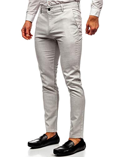 BOLF Herren Chinohose Stoffhose Anzughose Business Elegant Klassisch Gerader Clubwear Casual Style DJ Plus 0015 Beige M [6F6] von BOLF