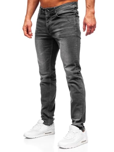 BOLF Herren Jeans Denim Jeanshose Slim Fit Used Look Stretch Jeanspants Narrow Leg Freizeit MP0174GS Schwarz M [6F6] von BOLF