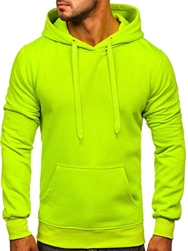 BOLF Herren Kapuzenpullover Hoodie Sweatshirt mit Kapuze Pullover Pulli Langarmshirt Freizeit Sport Fitness Outdoor Casual Style 2009 Seladongrun(Hell) XL [1A1] von BOLF