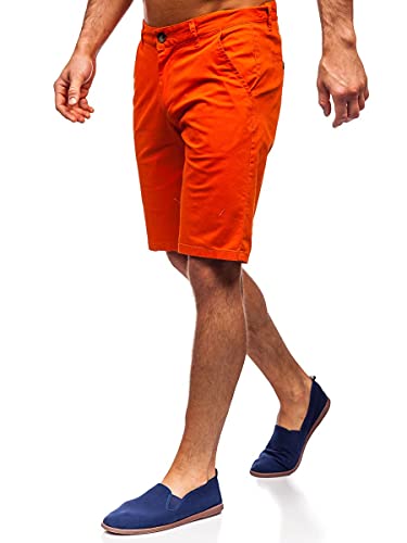 BOLF Herren Kurze Hose Shorts Bermudas Short Sweathose Freizeithose Wanderhose Outdoorhose Casual Street Style 1140 Orange S [7G7] von BOLF