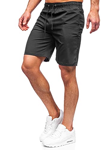 BOLF Herren Kurze Hose Shorts Bermudas Short Sweathose Freizeithose Wanderhose Outdoorhose Casual Street Style HH037 Schwarz XL [7G7] von BOLF