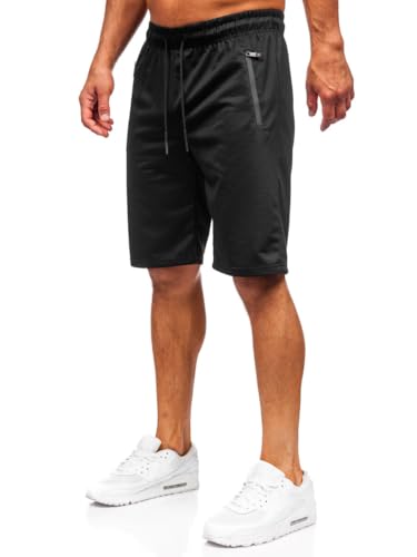 BOLF Herren Kurze Hose Sporthose Sweatshorts Military Shorts Bermudas Trainingshose Fußballhose Fitnesshose Army Cargo Sweathose Freizeithose Street Style JX808 Schwarz XXL [7G7] von BOLF