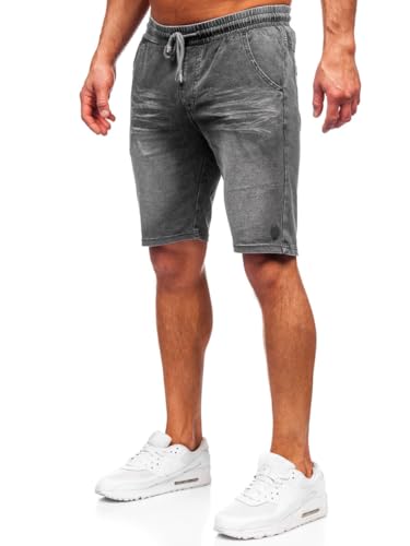 BOLF Herren Kurze Jeanshose Shorts Bermudas Jeans Short Kurze Hose Cargo Cargoshorts Destroyed Used Look Denim Stretch Freizeithose MP0267GC Dunkelgrau XL [7G7] von BOLF