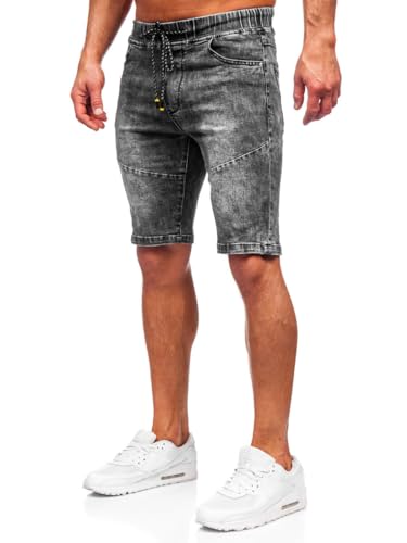 BOLF Herren Kurze Jeanshose Shorts Bermudas Jeans Short Kurze Hose Cargo Cargoshorts Destroyed Used Look Denim Stretch Freizeithose TF174 Schwarz S [7G7] von BOLF