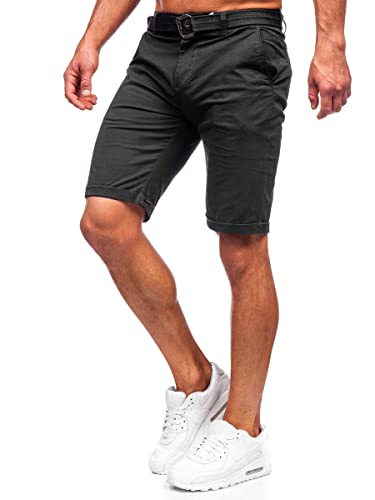 BOLF Herren Kurze Sporthose Shorts Bermudas Kurze Hose Cargo Cargohose Kurzschlauch Sweathose Stretch Freizeithose Street Style XX160085 Schwarz L [7G7] von BOLF