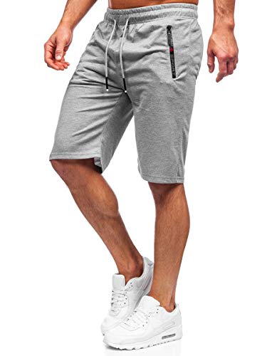 BOLF Herren Kurze Sporthose Shorts Bermudas Trainingshose Fußballhose Fitnesshose Short Hose Sweathose Stretch Freizeithose Street Style JX505 Grau M [7G7] von BOLF