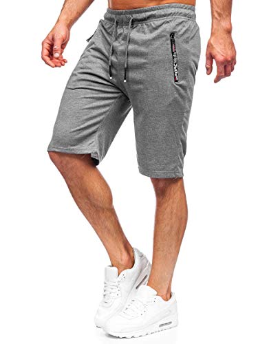 BOLF Herren Kurze Sporthose Shorts Bermudas Trainingshose Fußballhose Fitnesshose Short Hose Sweathose Stretch Freizeithose Street Style JX512 Dunkelgrau M [7G7] von BOLF