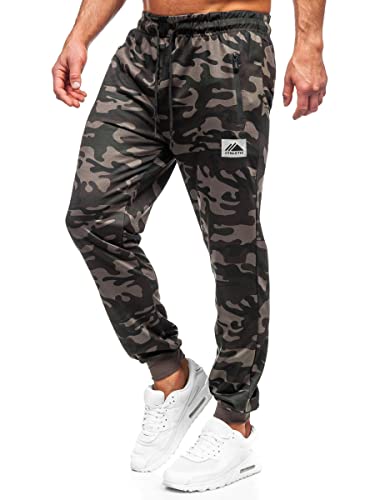 BOLF Herren Military Sporthose Joggers Printed Army Sporthose Jogginghose Trainingshose Fitnesshose Fußballhose Sweatpants Jogpants Sweatpants Slim Fit Camo Street Style JX6186 Khaki XXL [6F6] von BOLF