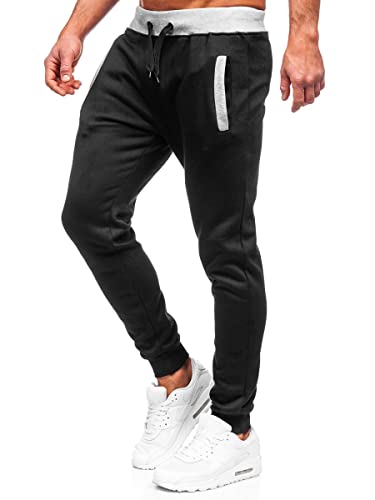 BOLF Herren Sporthose Joggers Printed Sporthose Jogginghose Trainingshose Fitnesshose Cargohose Sweatpants Jogpants Sweatpants Slim Fit Motiv Street Style AK13-1 Schwarz L [6F6] von BOLF