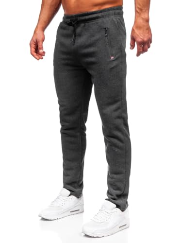 BOLF Herren Sporthose Joggers Printed Sporthose Jogginghose Trainingshose Fitnesshose Cargohose Sweatpants Jogpants Sweatpants Slim Fit Motiv Street Style JX6209 Dunkelgrau L [6F6] von BOLF