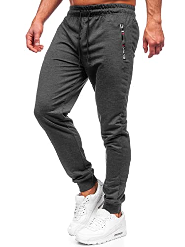 BOLF Herren Sporthose Jogginghose Trainingshose Fitnesshose Fußballhose Jogger Sweathose Jogpants Sweatpants Slim Fit Street Style JX5003 Dunkelgrau XXL [6F6] von BOLF