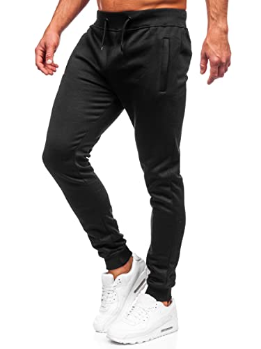 BOLF Herren Sporthose Jogginghose Trainingshose Fitnesshose Fußballhose Jogger Sweathose Jogpants Sweatpants Slim Fit Street Style XW06 Schwarz XL [6F6] von BOLF