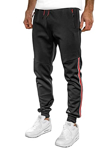 BOLF Herren Sporthose Trainingshose Fitnesshose Fußballhose Jogginghose Jogger Sweathose Jogpants Sweatpants Pants Slim Fit J.Style K20025 Schwarz L [6F6] von BOLF