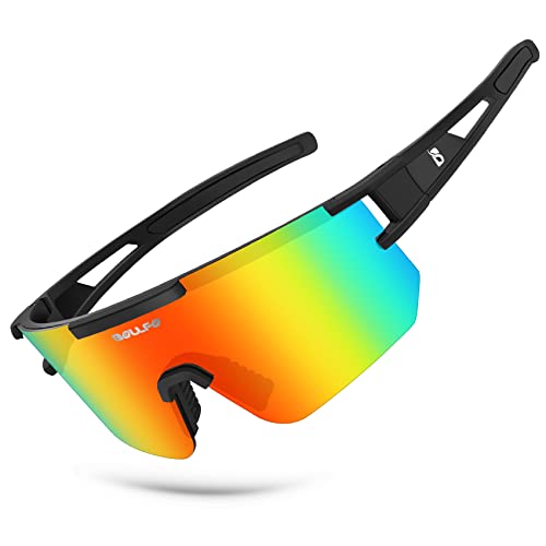 BOLLFO Polarisierte Sport-Sonnenbrille, UV400-Schutz, Outdoor-Brille für Männer Frauen Jungen Baseball Radfahren Laufen Fahren Golf BOLLFO Polarisierte Sport-Sonnenbrille, UV400-Schutz, Outdoor-Brille für Männer Frauen Jungen Baseball Radfahren Laufen Fahren Golf von BOLLFO