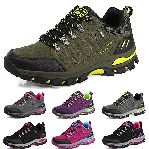 BOLOG Outdoor-Halbschuhe, Wanderschuhe, rutschfeste Kletterschuhe, leicht, atmungsaktiv, Trekkingschuhe für Damen und Herren, Grün - armee-grün - Größe: 42 EU von BOLOG