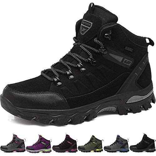 BOLOG Outdoor-Halbschuhe, Wanderschuhe, rutschfeste Kletterschuhe, leicht, atmungsaktiv, Trekkingschuhe für Damen und Herren, Schwarz - schwarz 1 - Größe: 39 1/3 EU von BOLOG