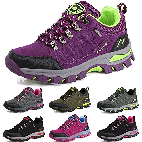 BOLOG Outdoor-Halbschuhe, Wanderschuhe, rutschfeste Kletterschuhe, leicht, atmungsaktiv, Trekkingschuhe für Damen und Herren, Violett - violett - Größe: 38 EU von BOLOG