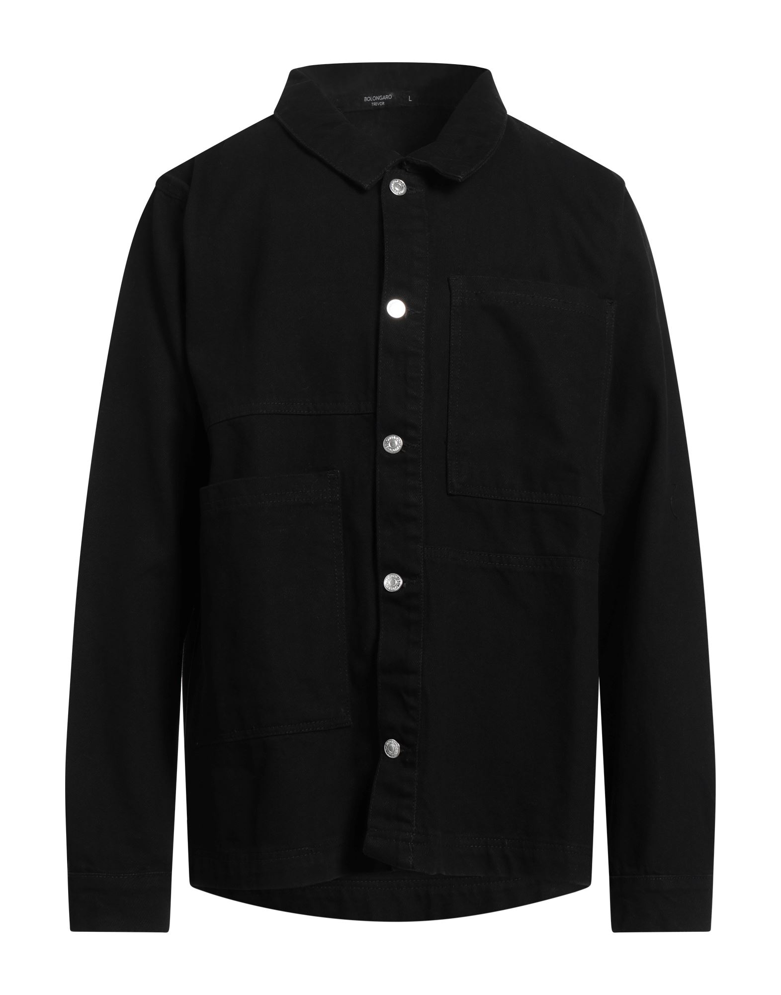 BOLONGARO TREVOR Jeansjacke/-mantel Herren Schwarz von BOLONGARO TREVOR