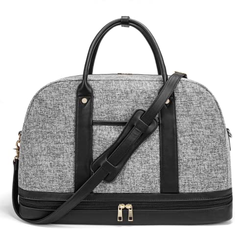 Reisetasche Weekender Damen Canvas Übernachtungstasche Große Reisetaschen für Damen Tragetasche auf der Schulter mit Schuhfach, Perfekt für Damen Reisen oder den Täglichen Gebrauch Reisetasche Weekender Damen Canvas Übernachtungstasche Große Reisetaschen für Damen Tragetasche auf der Schulter mit Schuhfach, Perfekt für Damen Reisen oder den Täglichen Gebrauch von BOLOSTA