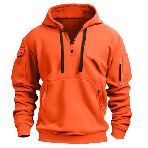 BOLUOBAO Zipper Hoodie Herren Sweatshirt mit Reißverschluss Pullover Langarm mit Taschen Warm Kapuzenjacke Kapuzenpullover von BOLUOBAO