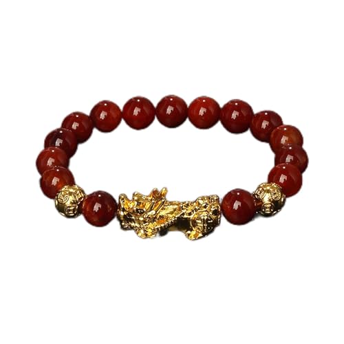 Damen Obsidian Reichtum Armbänder Herren 10 mm Drachen Mantra Perle Armreif Glücksschmuck 19,21 cm von BOLYKI