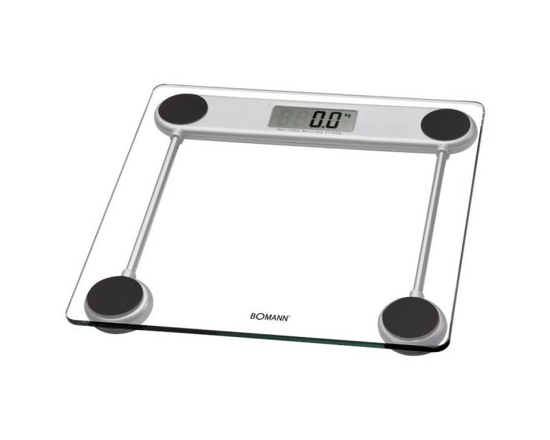 BOMANN Personenwaage PW 1417 CB, mit Glas-Oberfläche, Messbereich von 2,5–150 kg von BOMANN