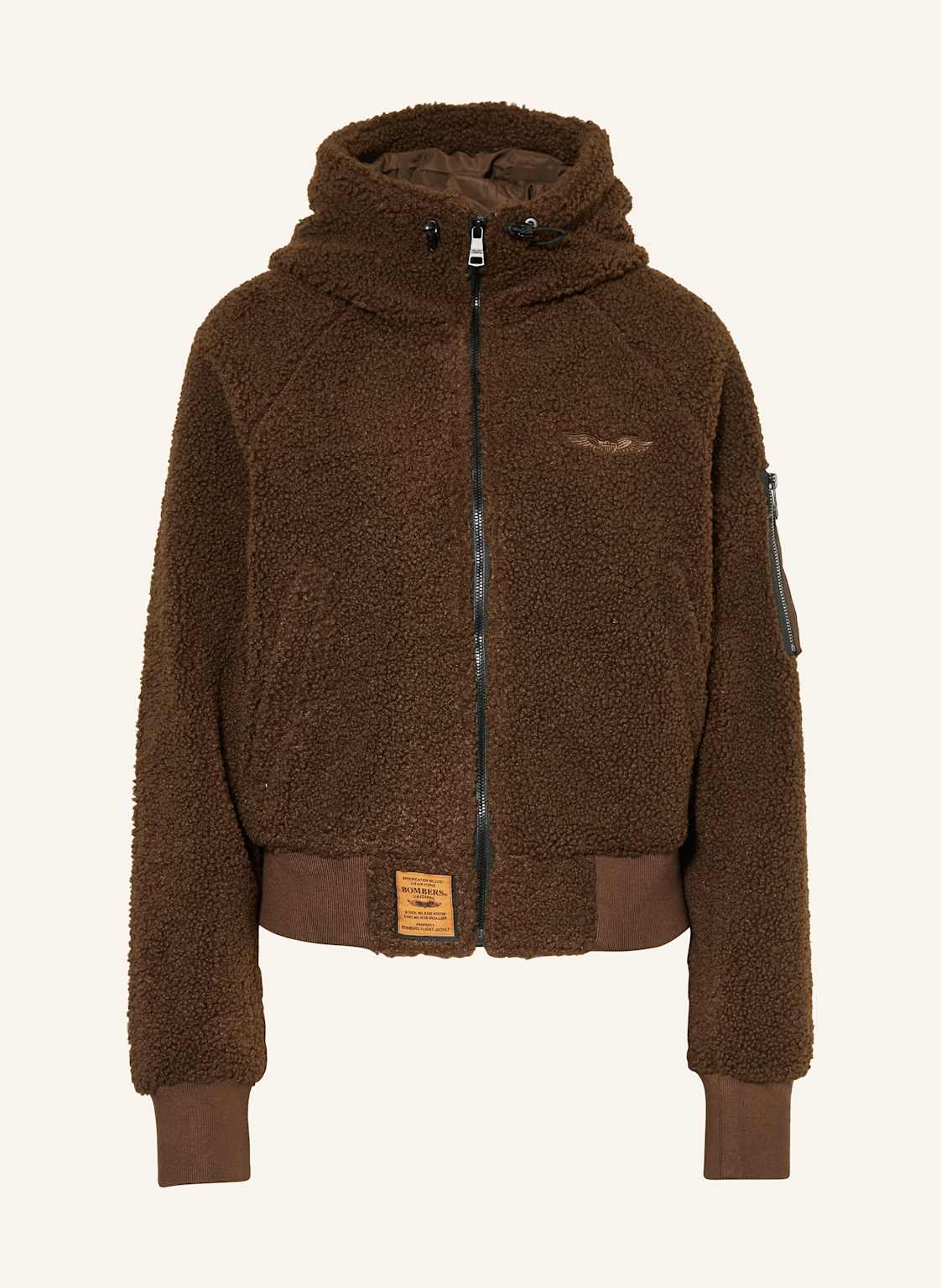 Bombers Original Teddyfell-Jacke braun Bombers Original Teddyfell-Jacke braun von BOMBERS ORIGINAL