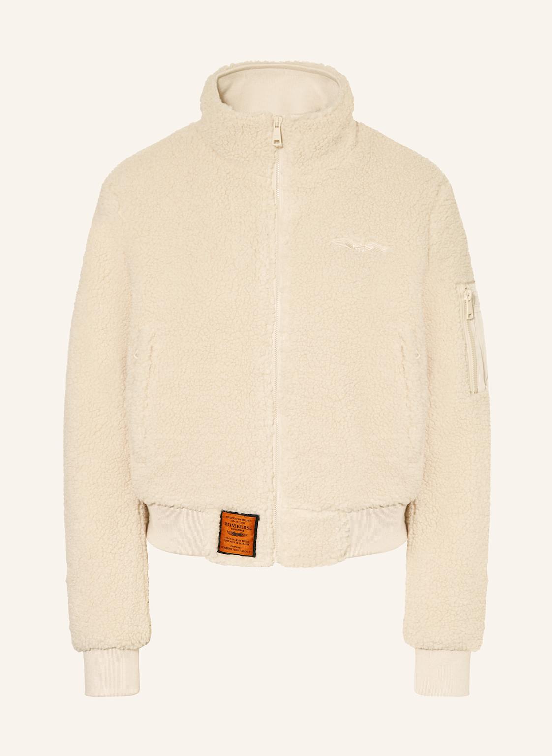 Bombers Original Teddyfell-Jacke weiss Bombers Original Teddyfell-Jacke weiss von BOMBERS ORIGINAL