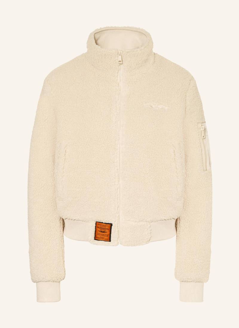Bombers Original Teddyfell-Jacke weiss Bombers Original Teddyfell-Jacke weiss von BOMBERS ORIGINAL
